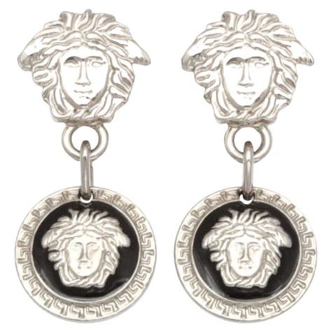 versace silver earrings|vintage versace earrings.